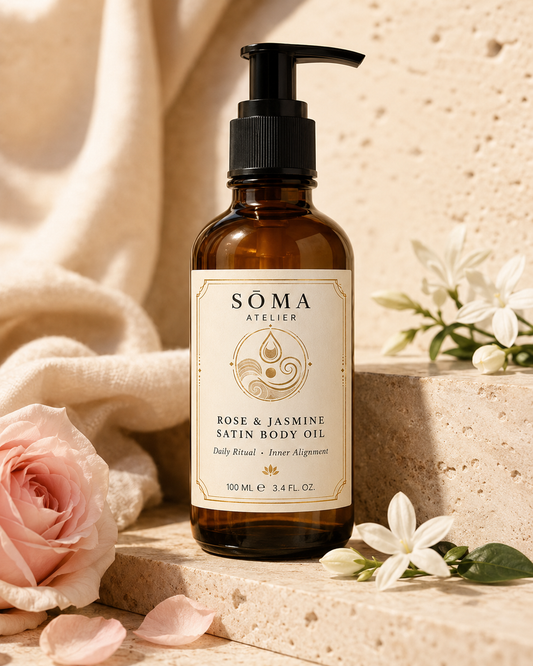 SŌMA Atelier — Rose & Jasmine Satin Body Oil — 01-hero