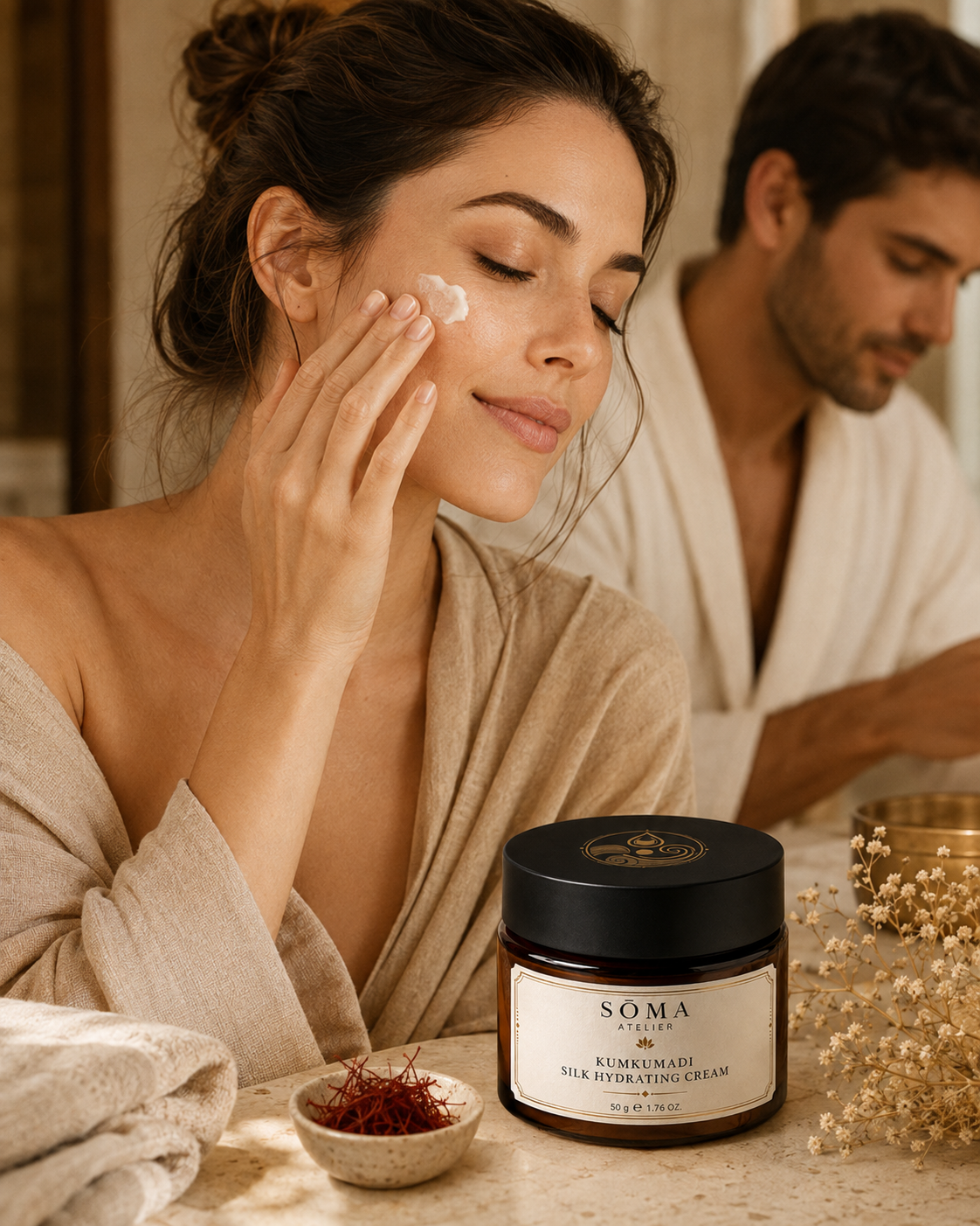 SŌMA Atelier — Kumkumadi Silk Hydrating Cream — 02-ritual