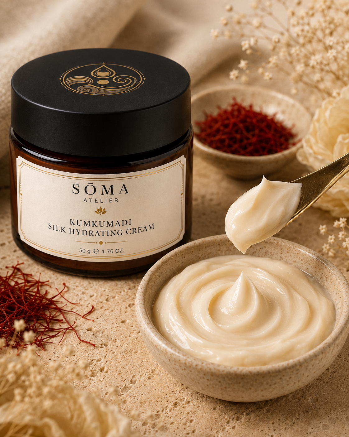 SŌMA Atelier — Kumkumadi Silk Hydrating Cream — 03-texture