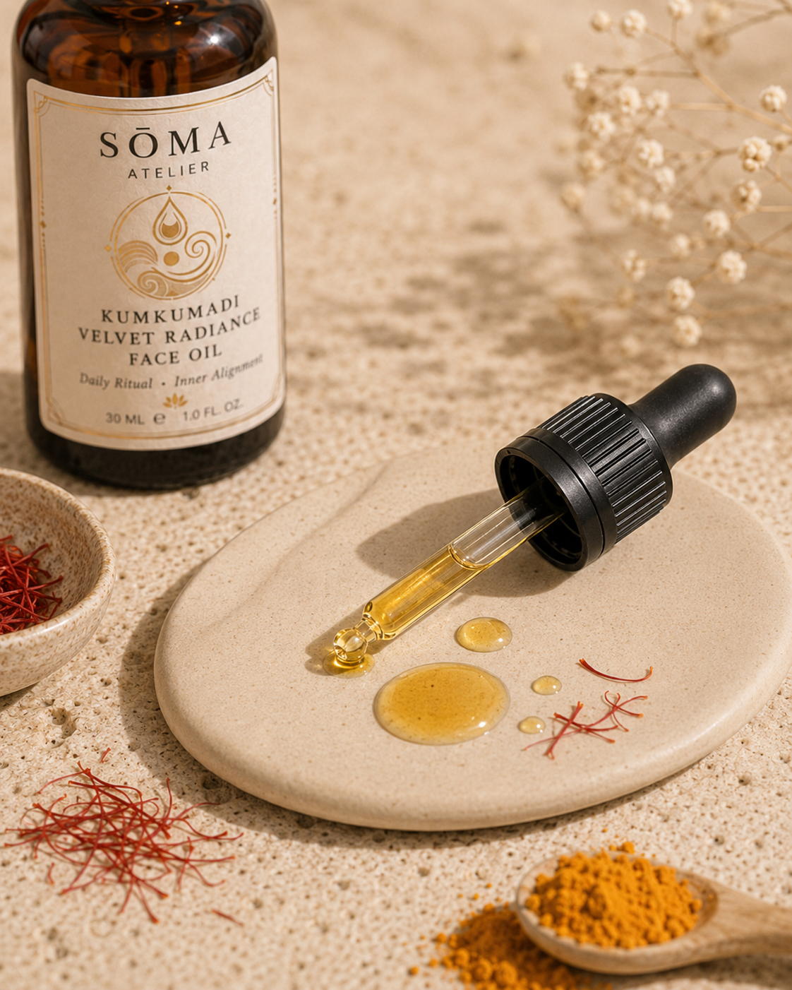 SŌMA Atelier — Kumkumadi Velvet Radiance Face Oil — 03-texture