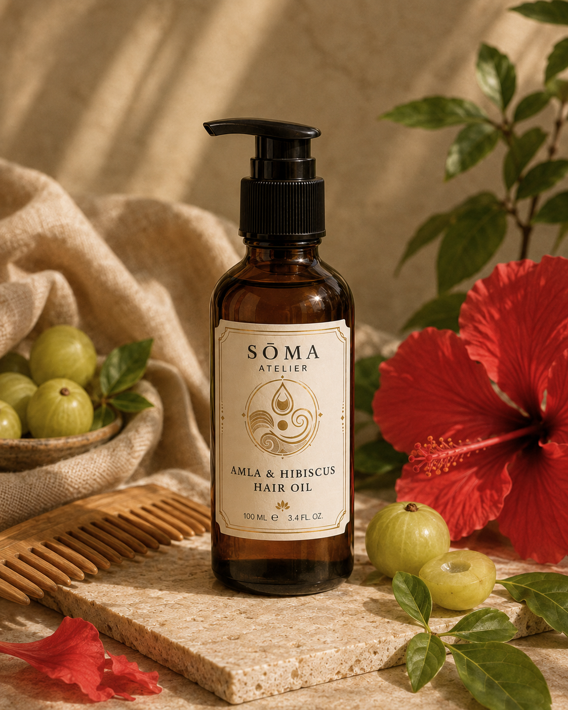 SŌMA Atelier — Amla & Hibiscus Hair Oil — 04-ingredients