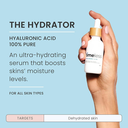 Hyaluronic Acid 100% Pure Serum - Hydrating Face Serum for Personal Care - Fragrance-Free Hyaluronic Acid Serum for Skin Care - 8 Oz