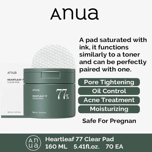 Anua Heartleaf 77% Soothing Toner Clear Pad Pore Control Cleansing Oil 77 Pore Deep Cleansing Foam Korea Skin Care Face Cleanser